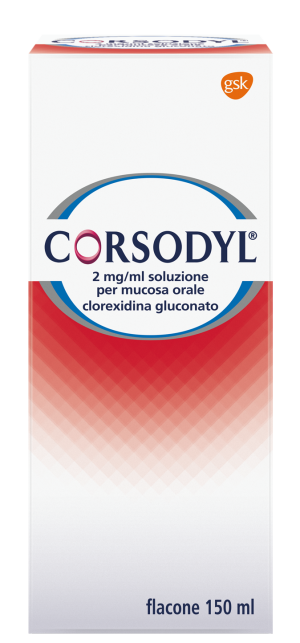 CORSODYL*SOLUZ 150ML 200MG/100