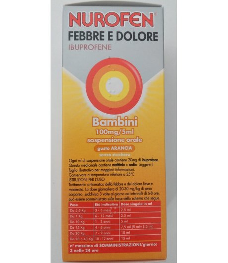 NUROFEN FEBBRE D*BB100MG/5ML A