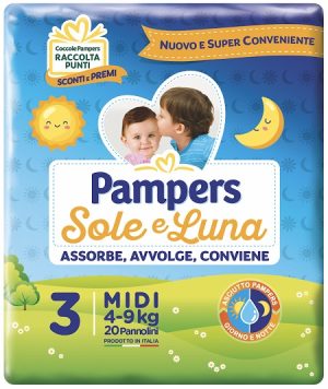 PAMPERS SOLE&LUNA MIDI 20PZ