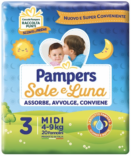PAMPERS SOLE&LUNA MIDI 20PZ