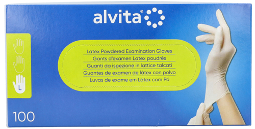 ALVITA GUANTI LATTICE L 100PZ