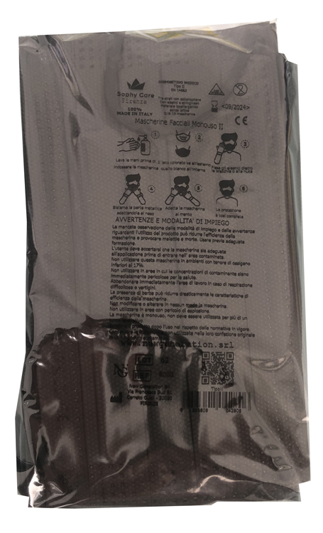 SOPHY C MASCHERINA II NERO10PZ