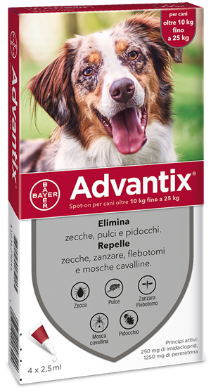 ADVANTIX SPOT ON*4PIP 2,5ML 25KG