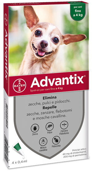 ADVANTIX SPOT ON*4PIP 0,4ML 4KG