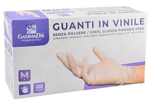 GUANTI VINIL S/POL S 100P GAMMAD
