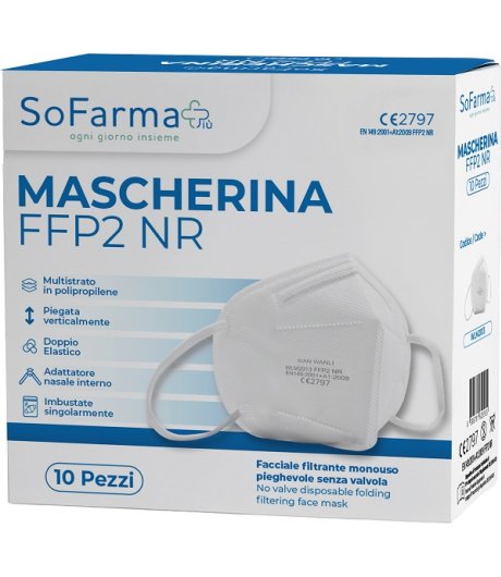 MASCHERINA FFP2 BIANCA 10PZ SF+