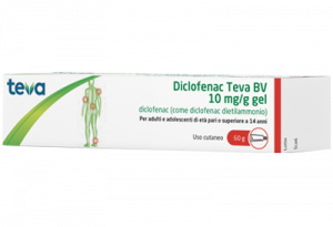 DICLOFENAC TEVA*GEL 60G 10MG/G